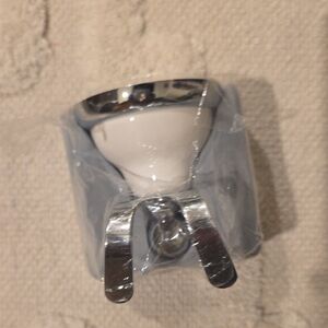 Gatco Silver and White Wall Hook